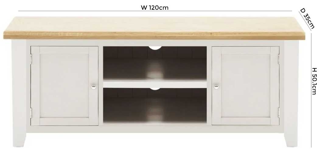 Product photograph of Vida Living Ferndale Grey Painted Large Tv Unit from Choice Furniture Superstore.