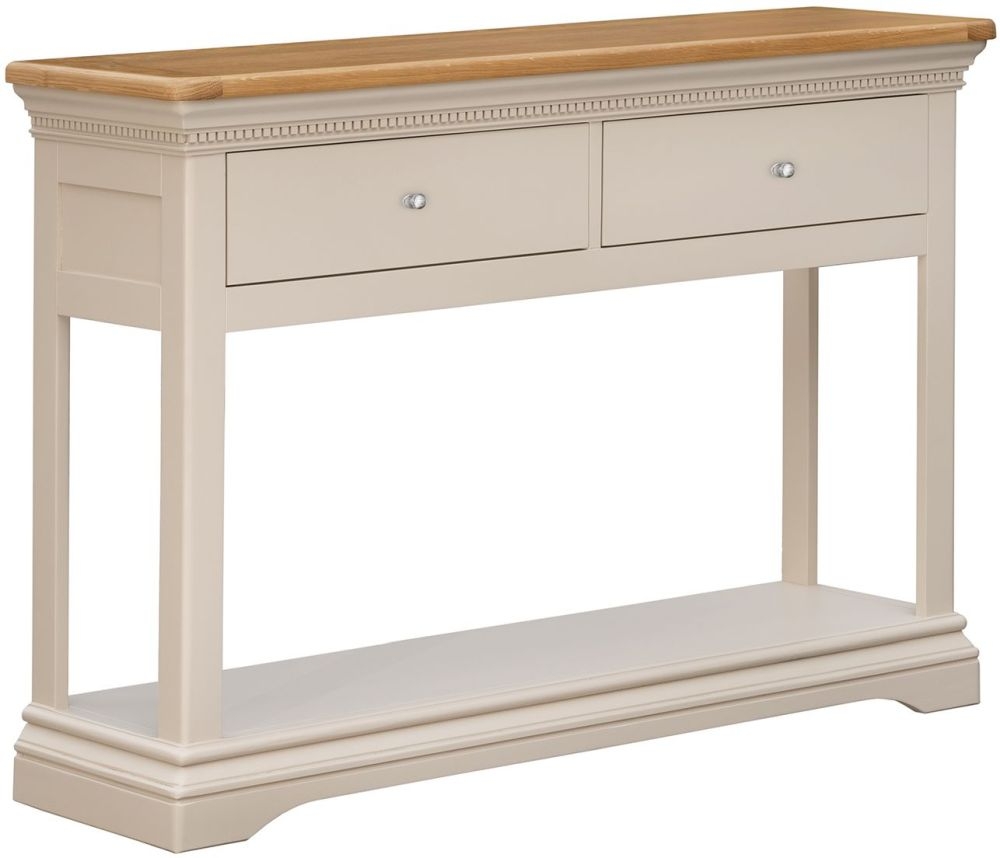 Product photograph of Vida Living Winchester Silver Birch Painted Console Table from Choice Furniture Superstore.
