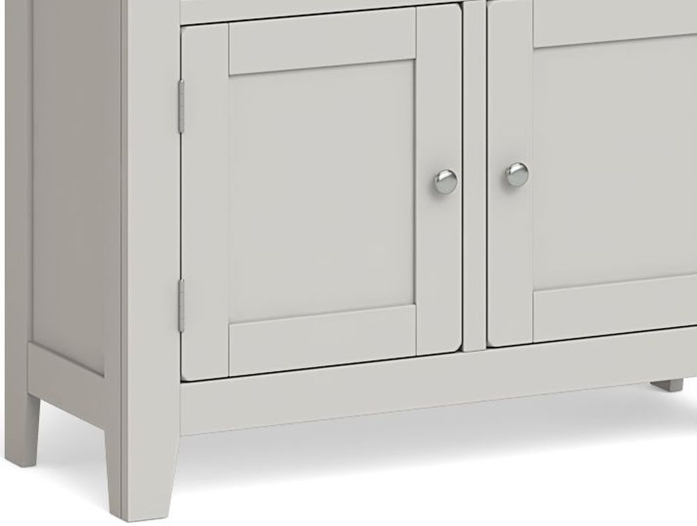 Product photograph of Guilford Country Grey And Oak Small Sideboard With 2 Doors And 2 Drawers from Choice Furniture Superstore.