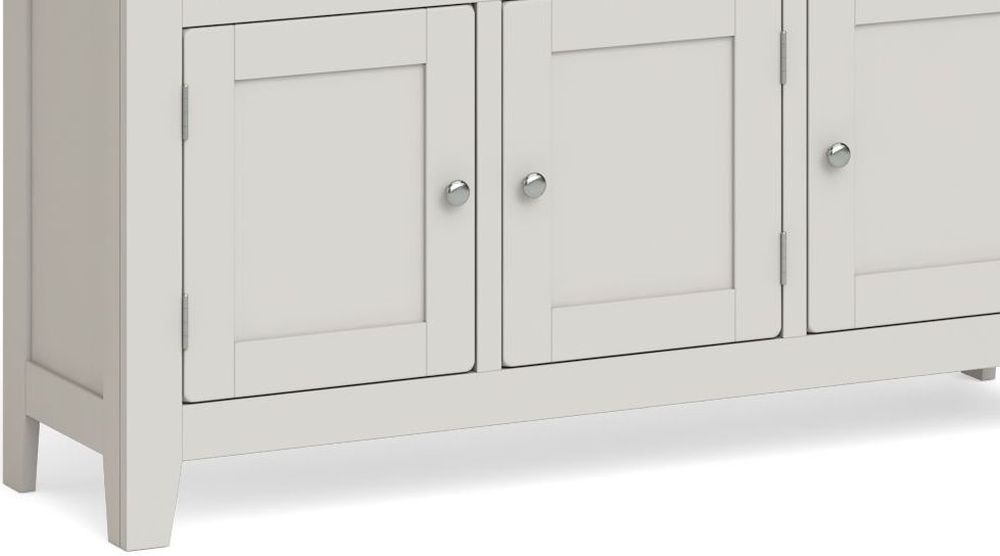 Product photograph of Cross Country Grey And Oak Large Sideboard With 3 Doors And 3 Drawers from Choice Furniture Superstore.