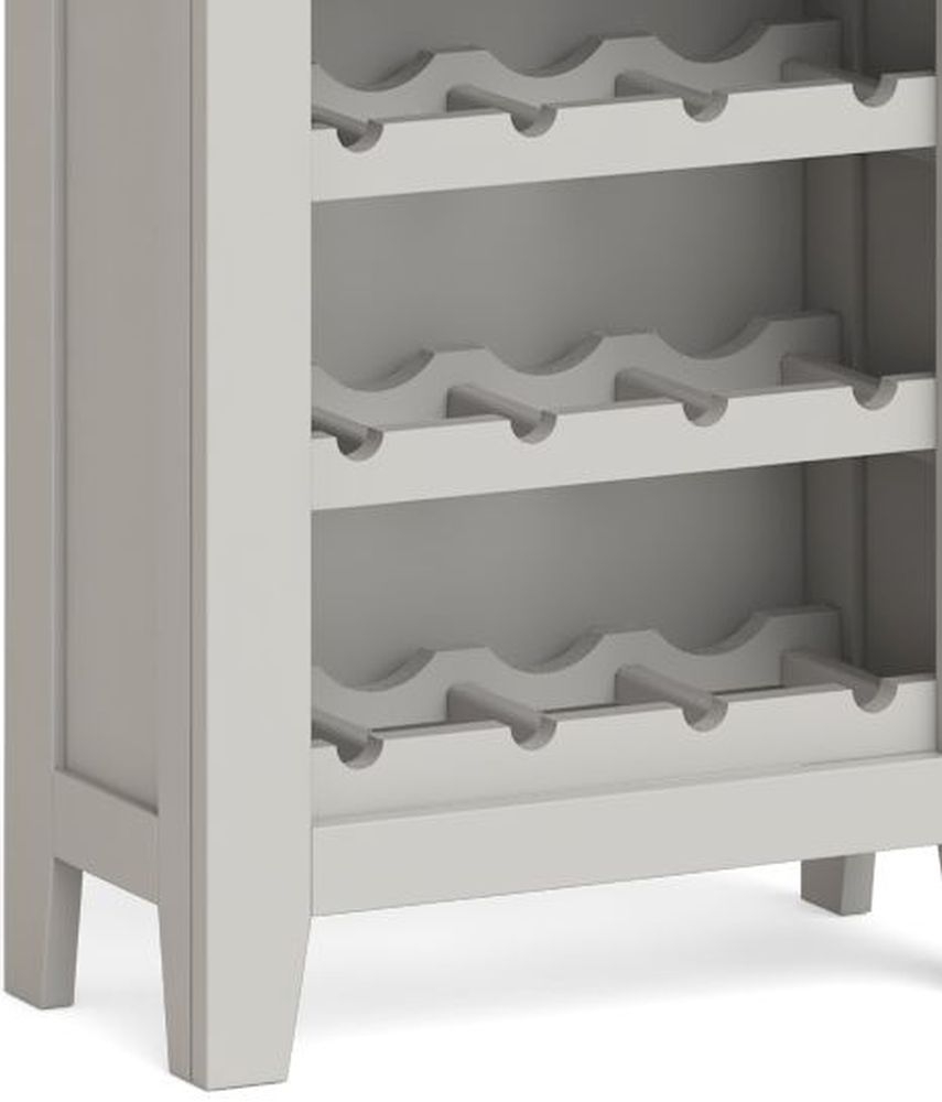 Product photograph of Cross Country Grey And Oak 1 Drawer Wine Cabinet from Choice Furniture Superstore.
