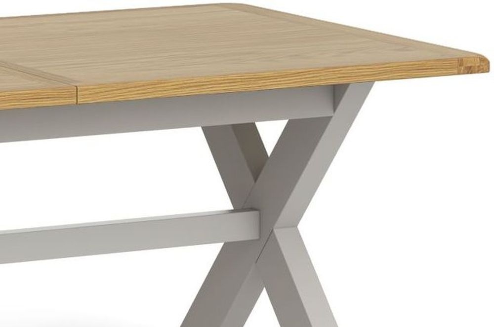 Product photograph of Guilford Country Grey And Oak Guilford Leg Dining Table 190cm-250cm Seats 8 To 10 Diners Rectangular Extending Top from Choice Furniture Superstore.