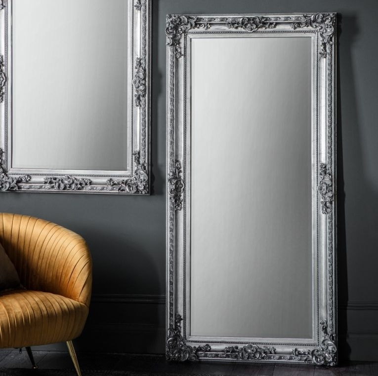 Product photograph of Altori Silver Leaner Rectangular Mirror - 83cm X 170cm from Choice Furniture Superstore.