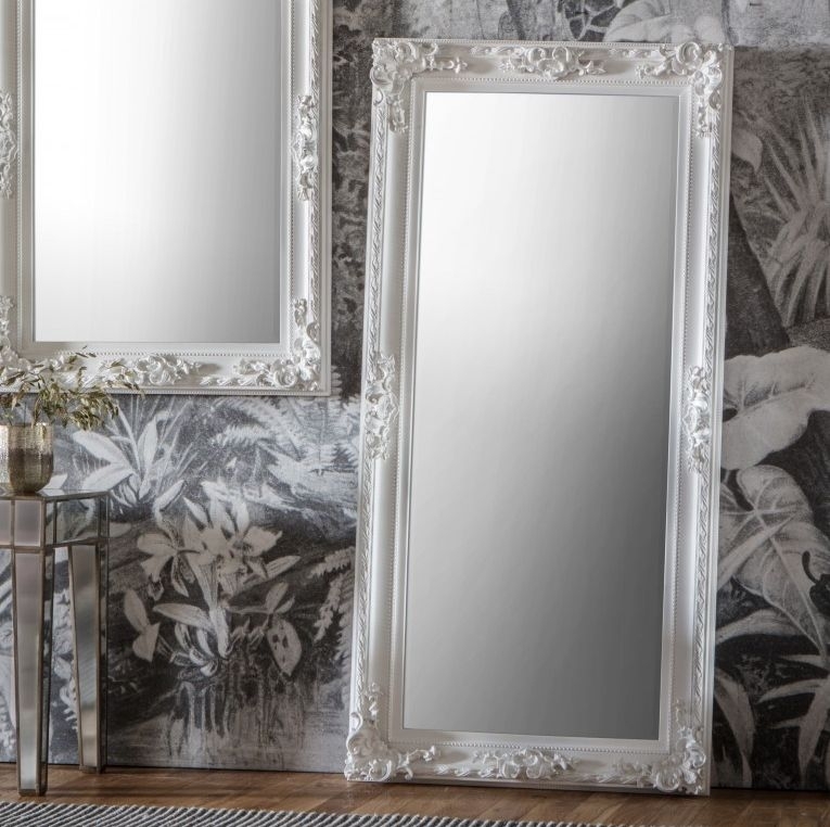 Product photograph of Altori White Leaner Rectangular Mirror - 83cm X 170cm from Choice Furniture Superstore.