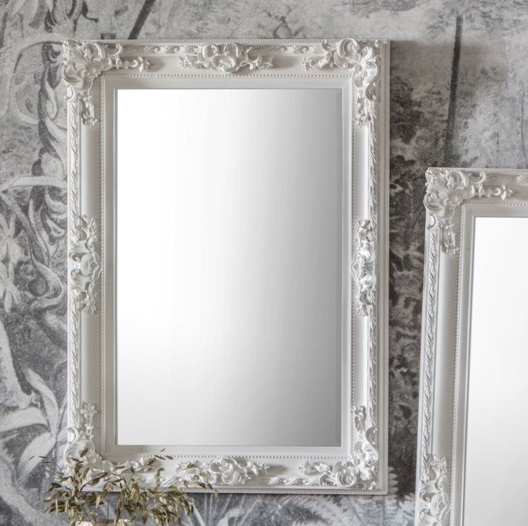 Product photograph of Altori White Rectangular Mirror - 83cm X 114 5cm from Choice Furniture Superstore.