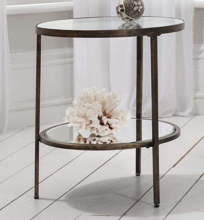 Product photograph of Carson Glass And Metal Side Table from Choice Furniture Superstore.