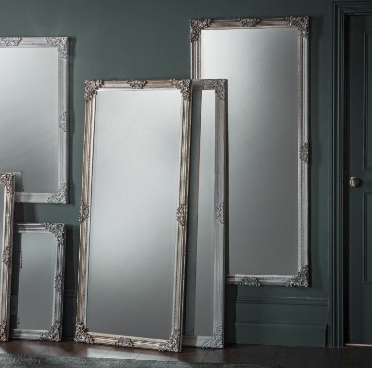 Product photograph of Fiennes Stone Grey Leaner Rectangular Mirror - 70cm X 160cm from Choice Furniture Superstore.