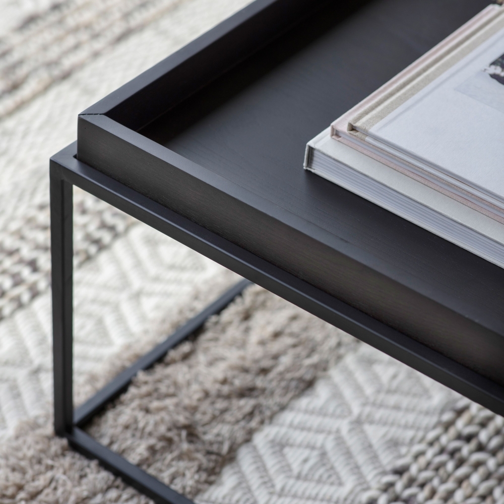 Product photograph of Forden Black Oak Tray Coffee Table from Choice Furniture Superstore.