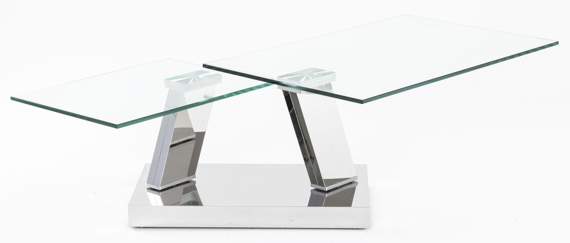 Product photograph of Fusion Swivel Glass Top Coffee Table from Choice Furniture Superstore.