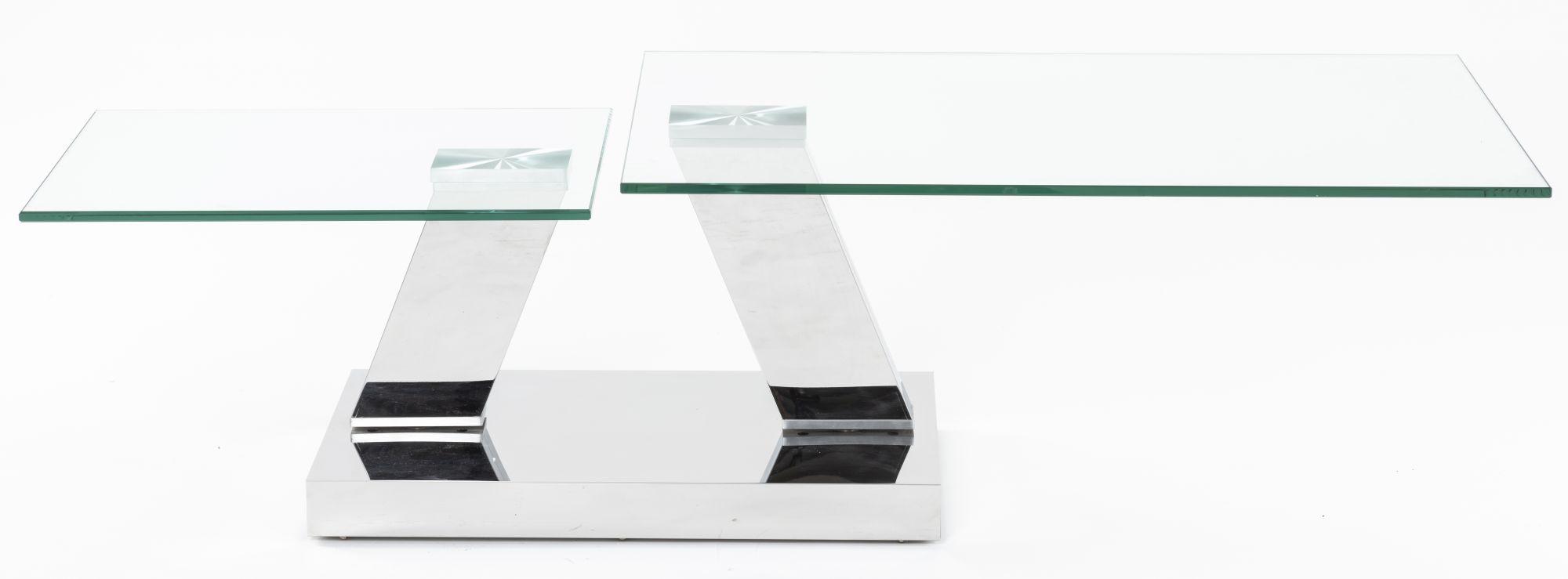 Product photograph of Fusion Swivel Glass Top Coffee Table from Choice Furniture Superstore.