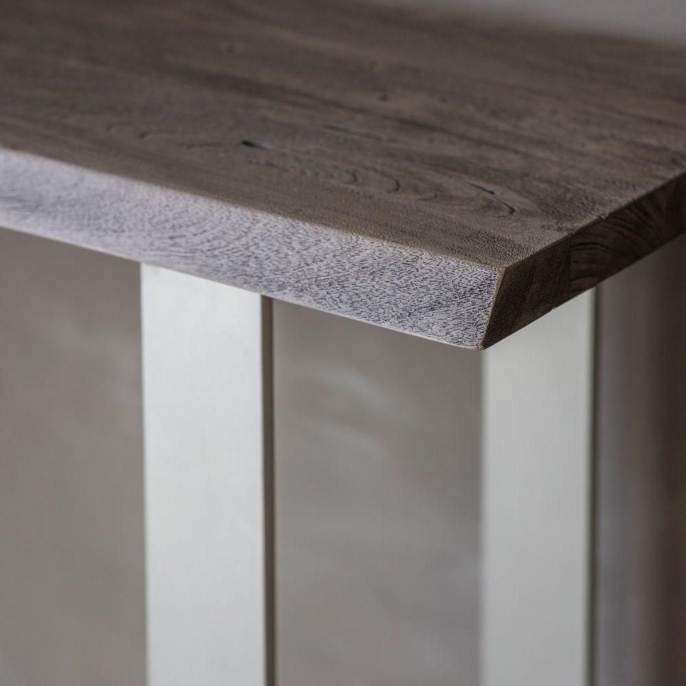 Product photograph of Pembroke Grey Acacia Wood And Metal Console Table from Choice Furniture Superstore.