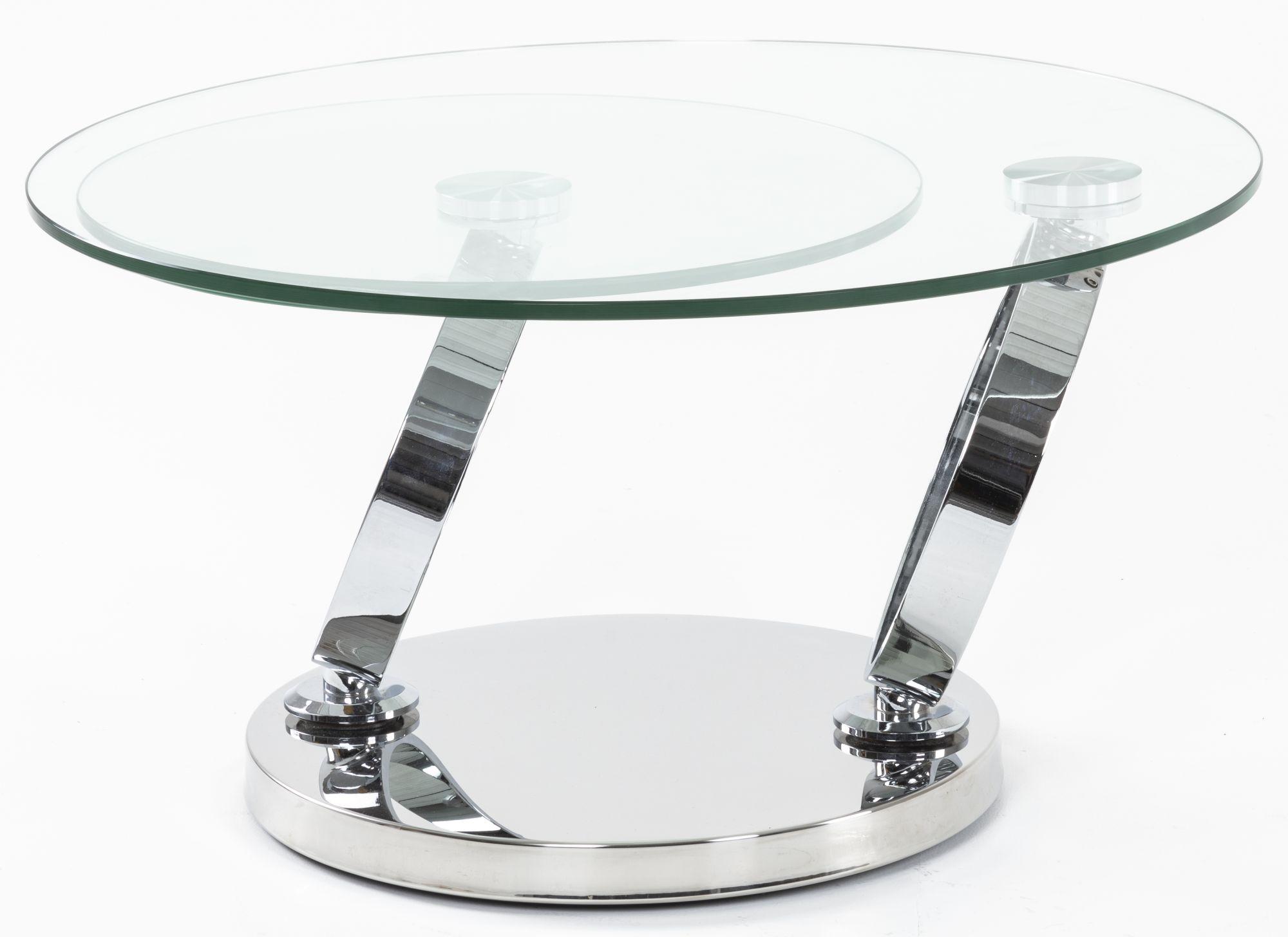 Product photograph of Circles Swivel Glass Top Round Coffee Table from Choice Furniture Superstore.