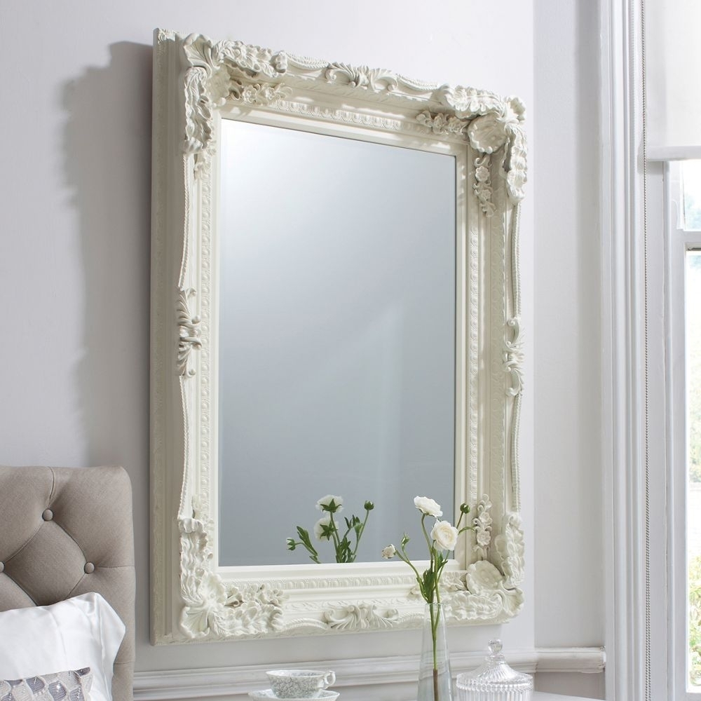 Product photograph of Allison Cream Rectangular Mirror - 89 5cm X 120cm from Choice Furniture Superstore.