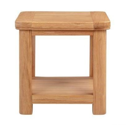 Product photograph of Clarion Oak Square Lamp Table from Choice Furniture Superstore.