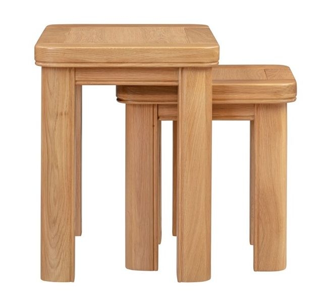 Product photograph of Clarion Oak Nest Of Tables from Choice Furniture Superstore.