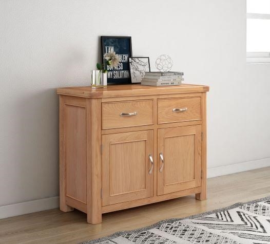 Product photograph of Clarion Oak Medium Sideboard from Choice Furniture Superstore.