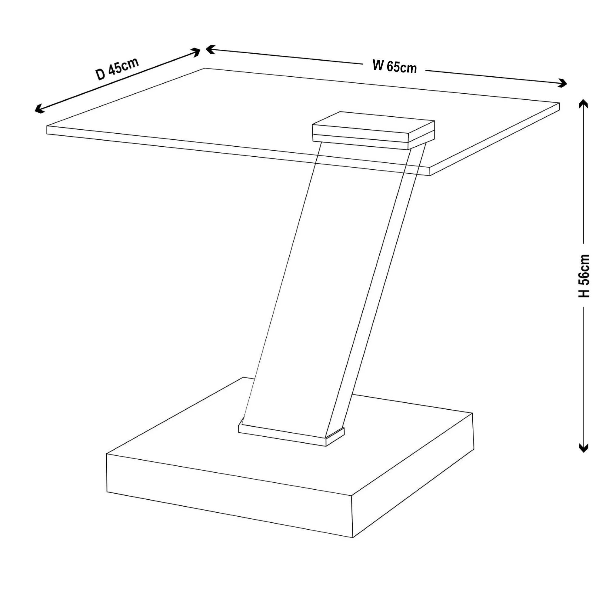 Product photograph of Fusion Glass Top Side Table from Choice Furniture Superstore.