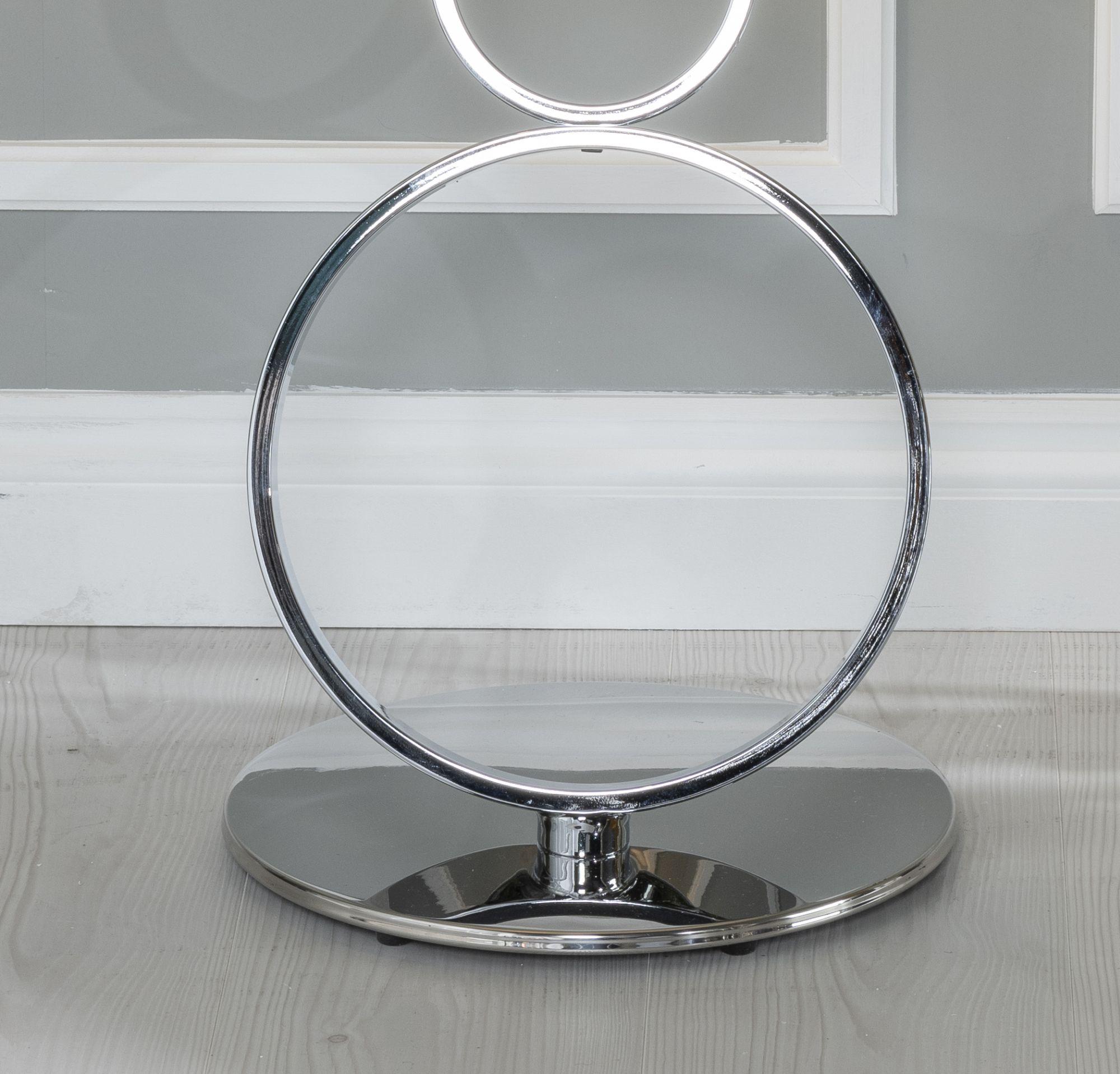 Product photograph of Circles Glass Top Round Side Table from Choice Furniture Superstore.