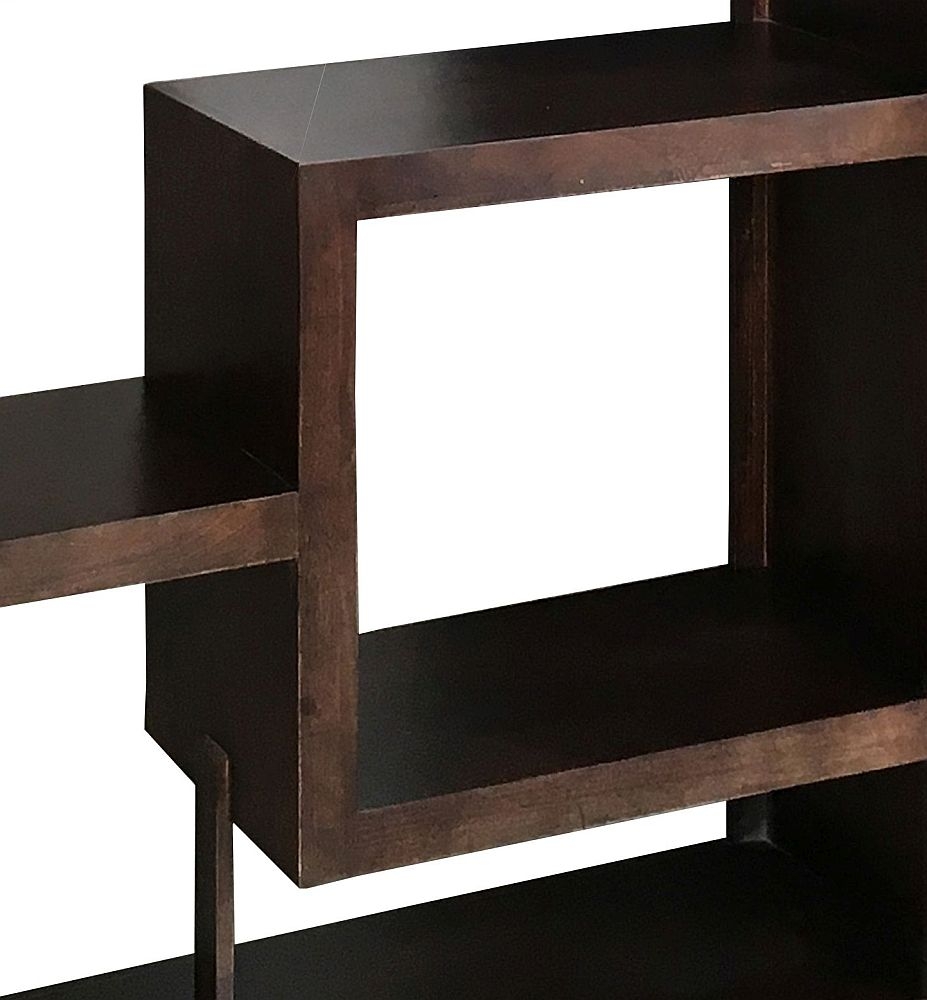 Product photograph of Alwar Walnut Mango Straight Geometric Bookcase from Choice Furniture Superstore.