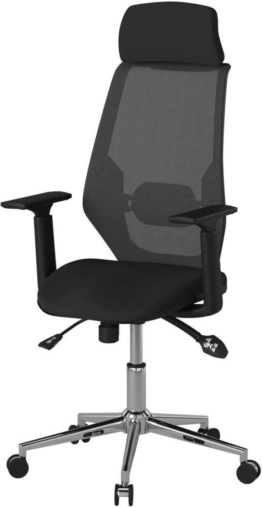 Product photograph of Alphason Clifton Black Mesh Fabric Office Chair from Choice Furniture Superstore.