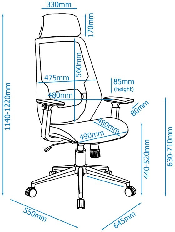 Product photograph of Alphason Clifton Black Mesh Fabric Office Chair from Choice Furniture Superstore.