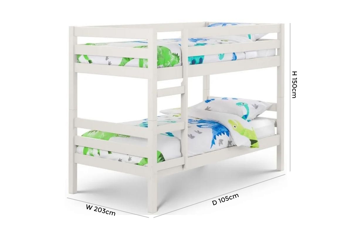 Product photograph of Camden White Pine Bunk Bed from Choice Furniture Superstore.