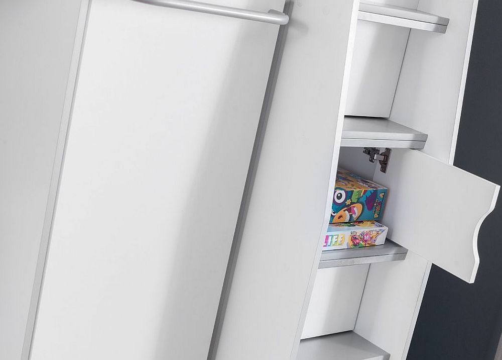 Julian Bowen Pegasus White and Silver High Sleeper Bed CFS Furniture UK