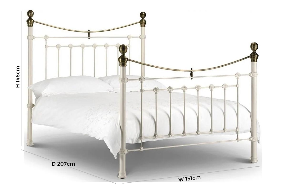 Product photograph of Victoria Metal Bed - Comes In Double And King Size from Choice Furniture Superstore.