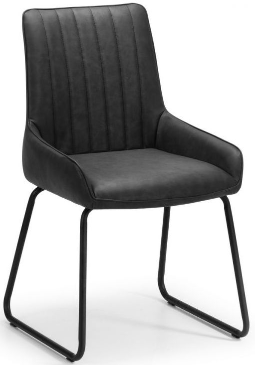 Product photograph of Soho Antique Black Dining Chair Sold In Pairs from Choice Furniture Superstore.
