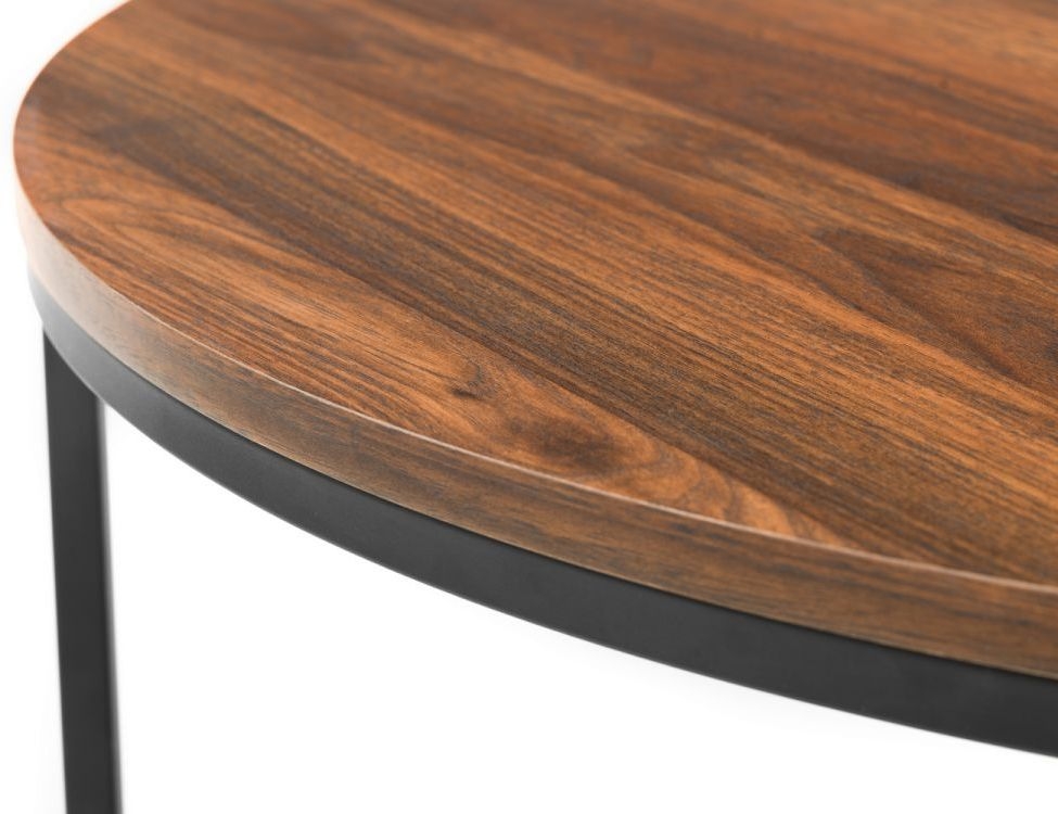 Product photograph of Bellini Walnut Round Nest Of 2 Round Coffee Table from Choice Furniture Superstore.