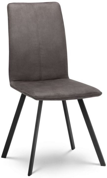 Product photograph of Monroe Charcoal Grey Fabric Dining Chair Sold In Pairs from Choice Furniture Superstore.