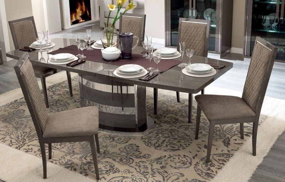 Product photograph of Camel Platinum Day Silver Birch Italian 6 Seater Butterfly Extending Dining Table from Choice Furniture Superstore.