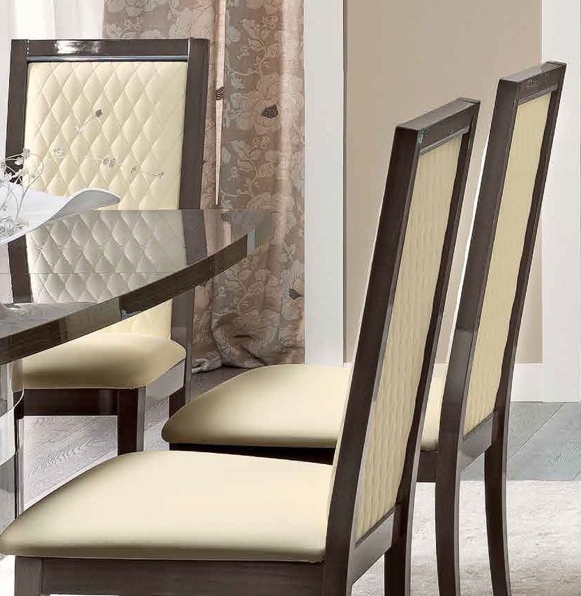 Product photograph of Camel Platinum Day Rombi Ivory Eco Leather Upholstered Italian Dining Chair With Padded Back from Choice Furniture Superstore.
