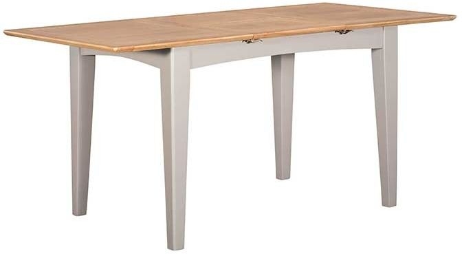 Product photograph of Lowell Grey And Oak Dining Table Seats 4 To 6 Diners 120cm To 165cm Extending Rectangular Top from Choice Furniture Superstore.
