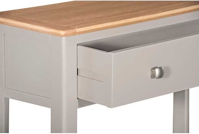 Product photograph of Lowell Grey And Oak Console Table With 1 Drawer from Choice Furniture Superstore.