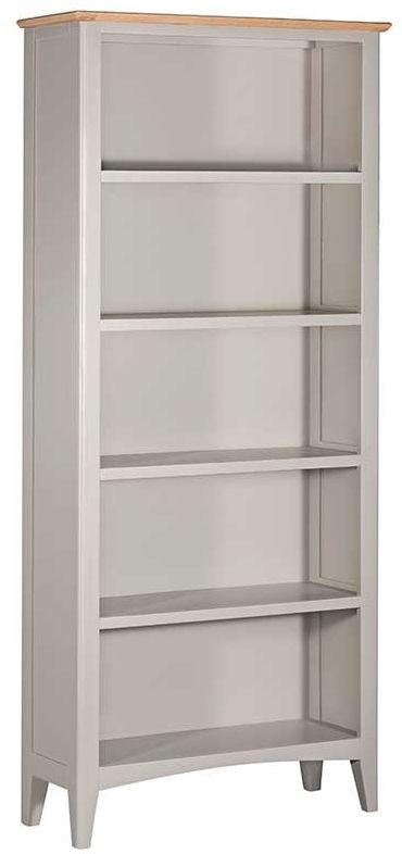 Product photograph of Lowell Grey And Oak Large Bookcase Tall Bookshelf 180cm H from Choice Furniture Superstore.