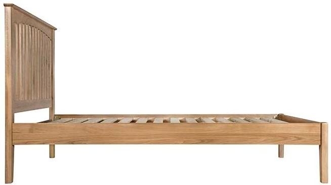 Product photograph of Lowell Natural Oak Bed Frame Low Foot End With Slatted Headboard from Choice Furniture Superstore.