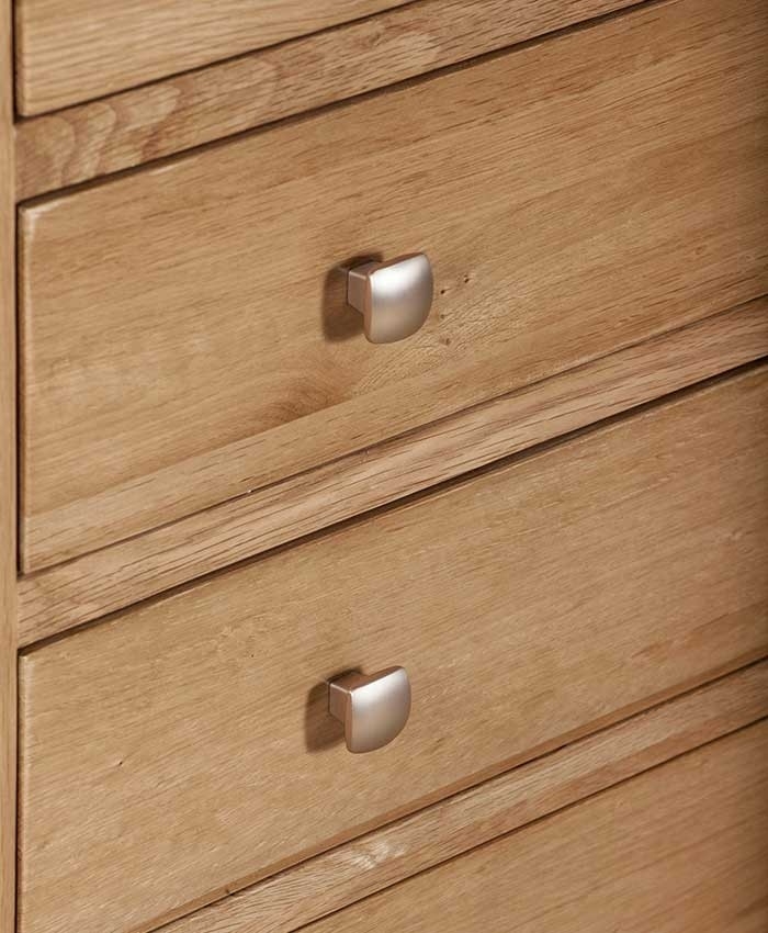 Product photograph of Lowell Natural Oak Chest 2 3 Drawers from Choice Furniture Superstore.