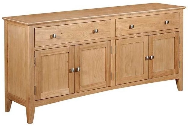 Product photograph of Lowell Natural Oak Large Sideboard 160cm W With 4 Doors And 2 Drawers from Choice Furniture Superstore.