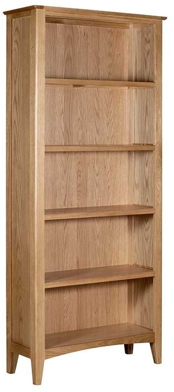 Product photograph of Lowell Natural Oak Large Bookcase Tall Bookshelf 180cm H from Choice Furniture Superstore.