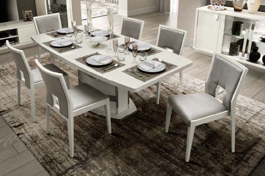 Product photograph of Camel Roma Day Ambra White Eco Leather Vermont Italian Dining Chair from Choice Furniture Superstore.