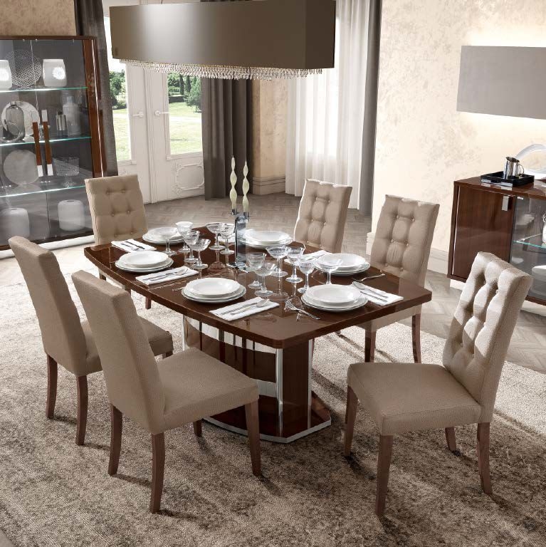 Product photograph of Camel Roma Day Dama Walnut Eco Leather Vermont Italian Dining Chair from Choice Furniture Superstore.