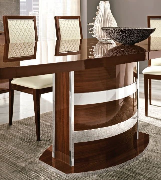 Product photograph of Camel Roma Day Walnut Italian Butterfly Extending Dining Table And 6 Rombi Eco Leather Chairs from Choice Furniture Superstore.