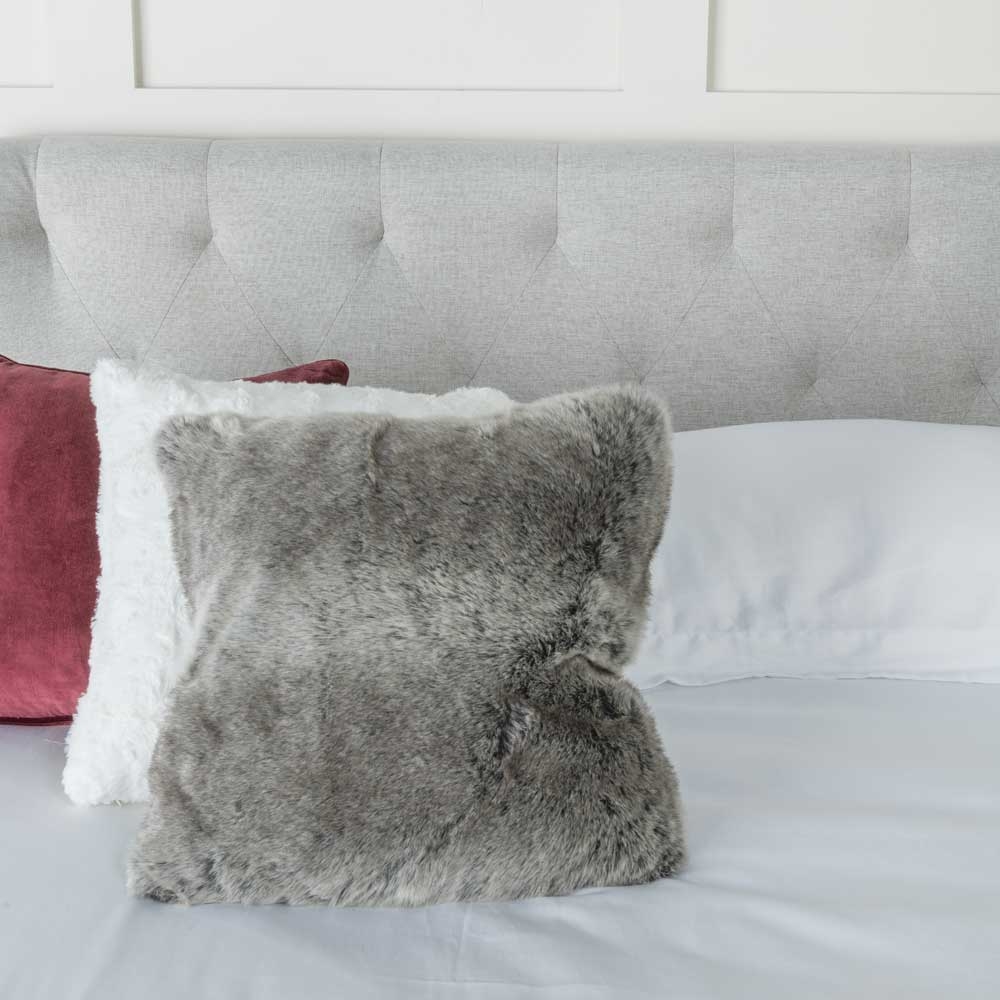 Product photograph of Masie Light Grey Velvet Fabric Upholstered 5ft King Size Bed from Choice Furniture Superstore.