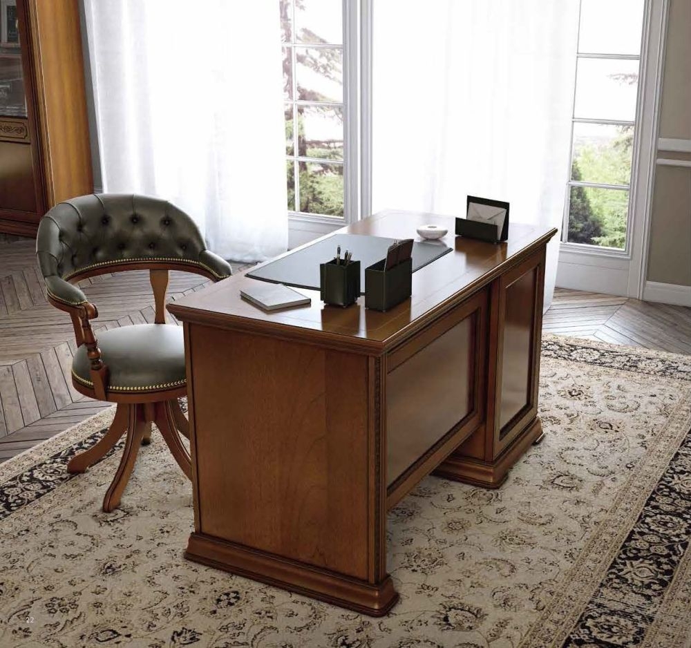 Product photograph of Camel Torriani Day Walnut Italian Writing Desk from Choice Furniture Superstore.
