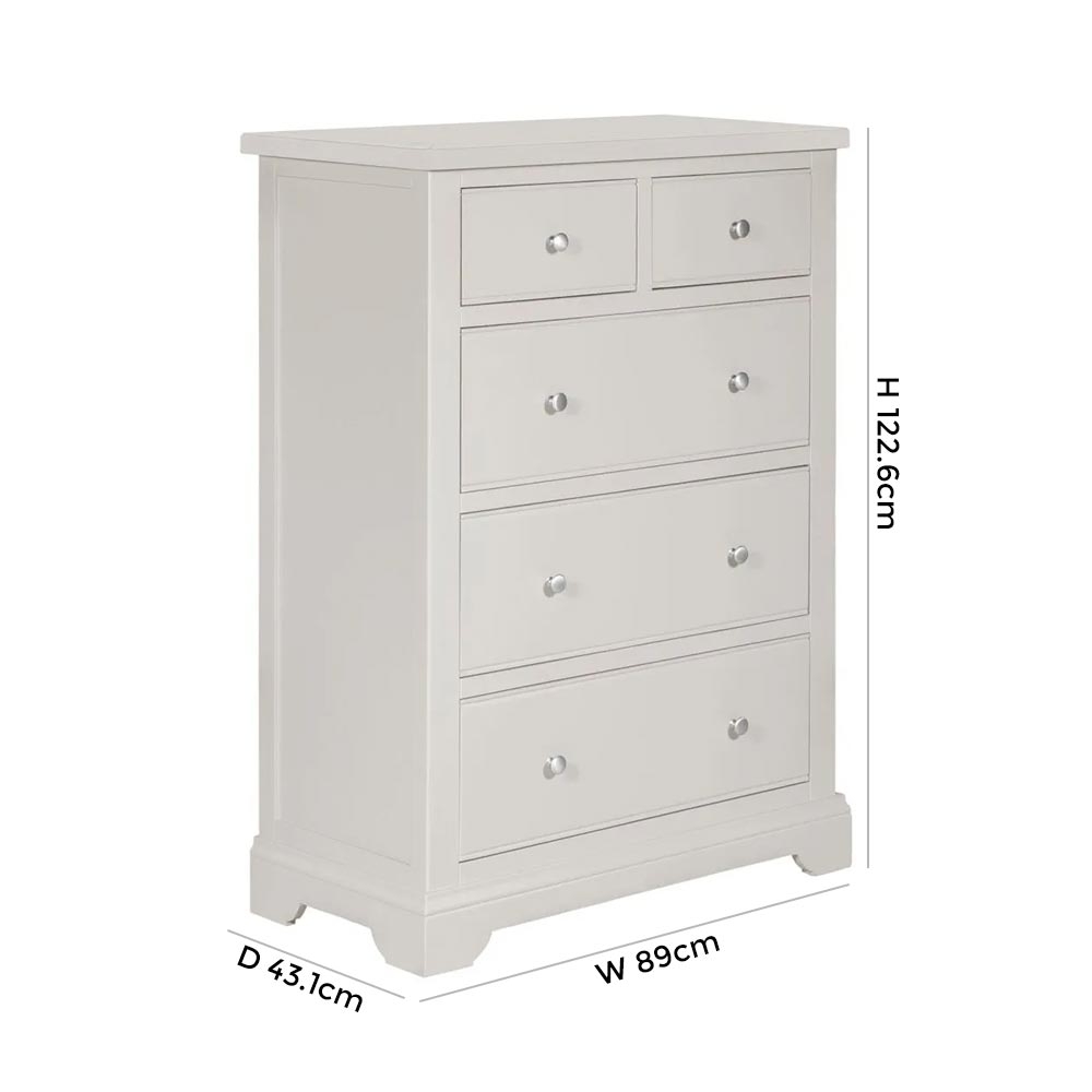 Product photograph of Berkeley Grey Painted 2 3 Drawer Chest from Choice Furniture Superstore.
