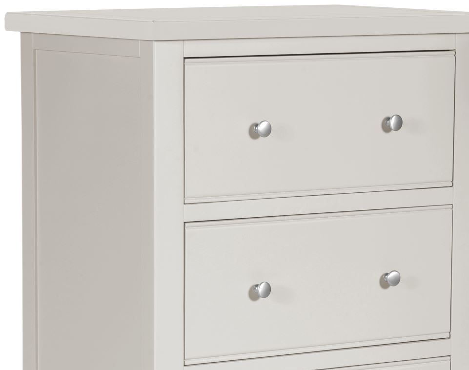 Product photograph of Berkeley Grey Painted 4 Drawer Tall Chest from Choice Furniture Superstore.