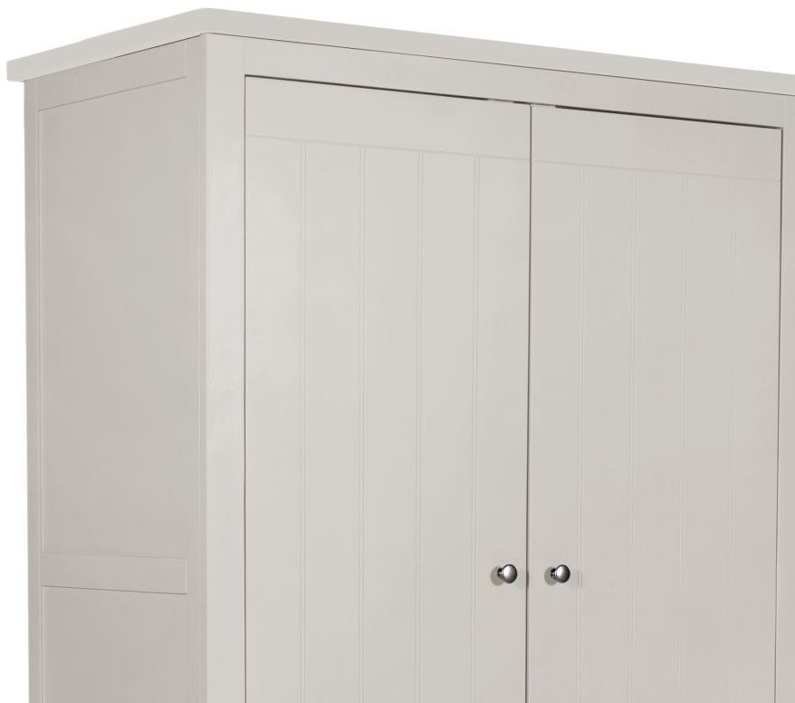 Product photograph of Berkeley Grey Painted 2 Door 1 Drawer Wardrobe from Choice Furniture Superstore.