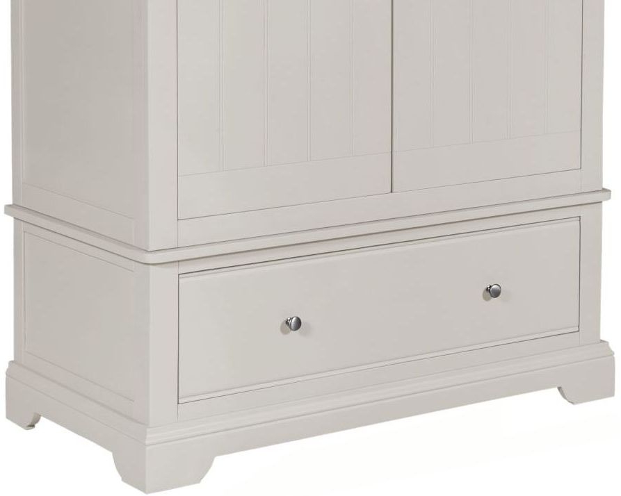 Product photograph of Berkeley Grey Painted 2 Door 1 Drawer Wardrobe from Choice Furniture Superstore.