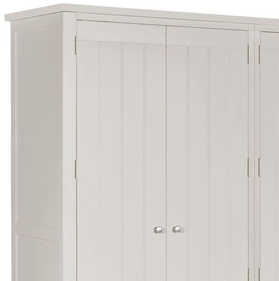 Product photograph of Berkeley Grey Painted 4 Door 5 Drawer Wardrobe from Choice Furniture Superstore.